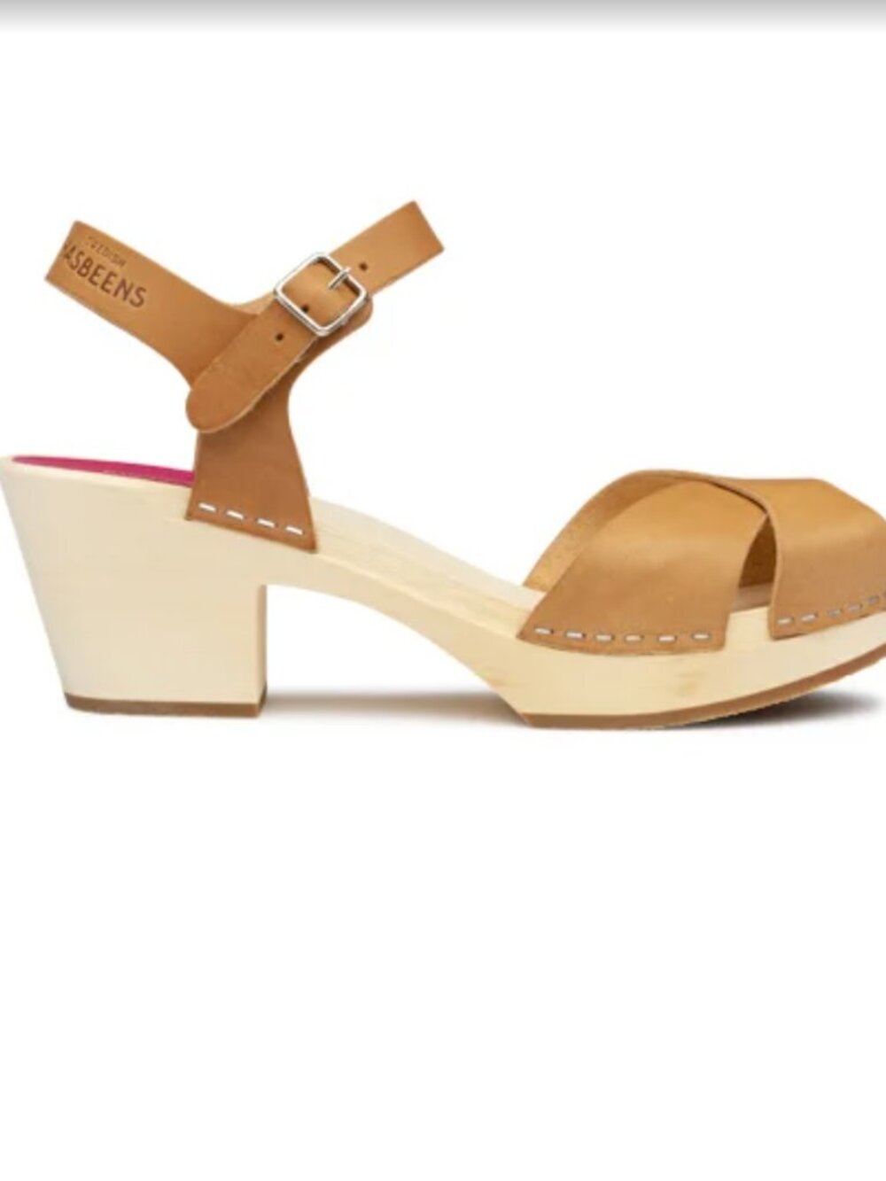 Swedish Hasbeens Mirja Heeled Clogs
